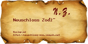 Neuschloss Zoé névjegykártya